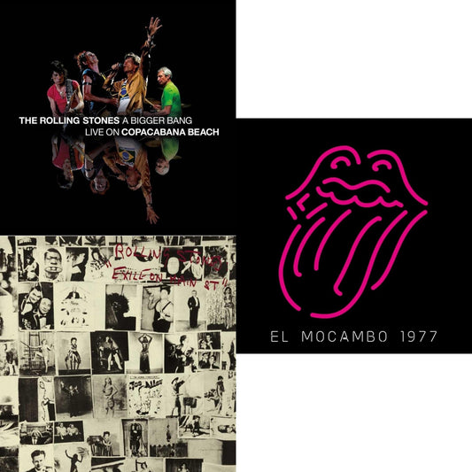 Bigger Bang Live On Copacabana Beach (Multi Color Vinyl/3LP) & Live At The El Mocambo (4LP) & Exile On Main Street (2LP)