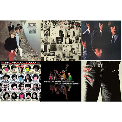 Rolling Stones No.2 (180G) & Big Hits (High Tide Green Grass LP Vinyl) & Bigger Bang Live On Copacabana Beach (Multi Color Vinyl/3LP) & Sticky Fingers & Exile On Main Street (2LP) & Some Girls