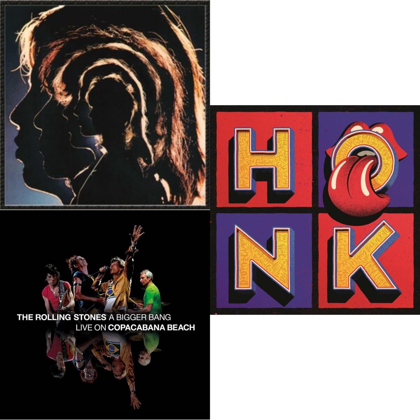 Hot Rocks 1964-1971 (2LP) & Bigger Bang Live On Copacabana Beach (Multi Color Vinyl/3LP) & Honk (Translucent Red Vinyl/2LP)