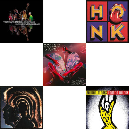 Hot Rocks 1964-1971 (2LP) & Bigger Bang Live On Copacabana Beach (Multi Color Vinyl/3LP) & Hackney Diamonds & Voodoo Lounge (30Th Anniversary) (Red/Yellow Vinyl/2LP) & Honk (Translucent Red Vinyl/2LP)