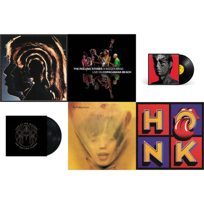 Hot Rocks 1964-1971 (2LP) & Bigger Bang Live On Copacabana Beach (Multi Color Vinyl/3LP) & Tattoo You (2021 Remaster) & Live At The Wiltern (3LP) & Goats Head Soup (2LP 2020 Deluxe Edition) & Honk (Translucent Red Vinyl/2LP)