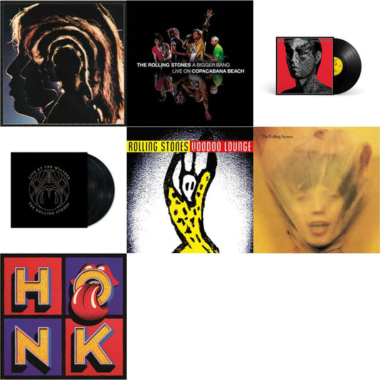 Rolling Stones - Hot Rocks 1964-1971 (2LP) & Bigger Bang Live On Copacabana Beach (Multi Color Vinyl/3LP) & Tattoo You (2021 Remaster) & Live At The Wiltern (3LP) & Voodoo Lounge (30Th Anniversary) (Red/Yellow Vinyl/2LP) & Goats Head Soup (2LP 2020