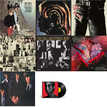 Rolling Stones No.2 (180G) & Big Hits (High Tide Green Grass LP Vinyl) & Rolling Stones, Now! & Hot Rocks 1964-1971 (2LP) & Tattoo You (2021 Remaster) & Hackney Diamonds & Sticky Fingers & Exile On Main Street (2LP)