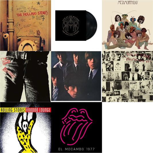 Beggars Banquet & Rolling Stones No.2 (180G) & Metamorphosis & Live At The El Mocambo (4LP) & Live At The Wiltern (3LP) & Voodoo Lounge (30Th Anniversary) (Red/Yellow Vinyl/2LP) & Sticky Fingers & Exile On Main Street (2LP)