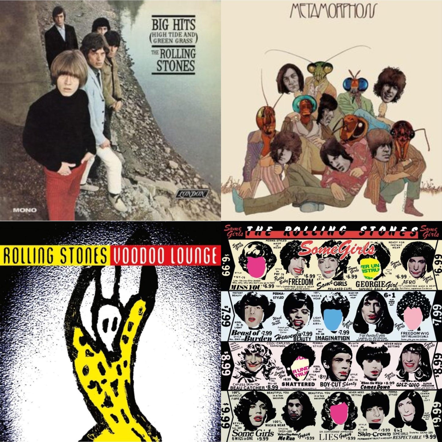 Big Hits (High Tide Green Grass LP Vinyl) & Metamorphosis & Voodoo Lounge (30Th Anniversary) (Red/Yellow Vinyl/2LP) & Some Girls