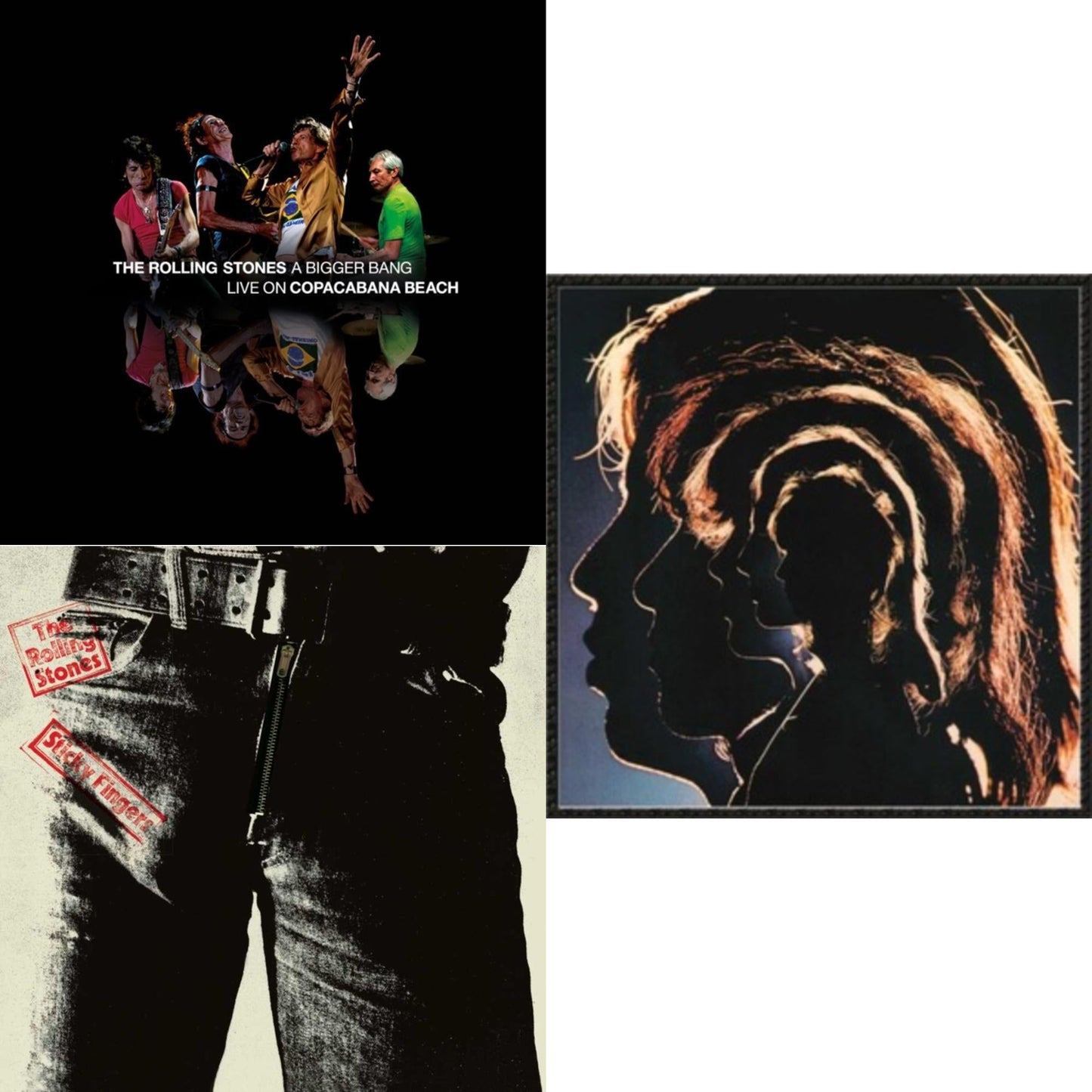 Hot Rocks 1964-1971 (2LP) & Bigger Bang Live On Copacabana Beach (Multi Color Vinyl/3LP) & Sticky Fingers