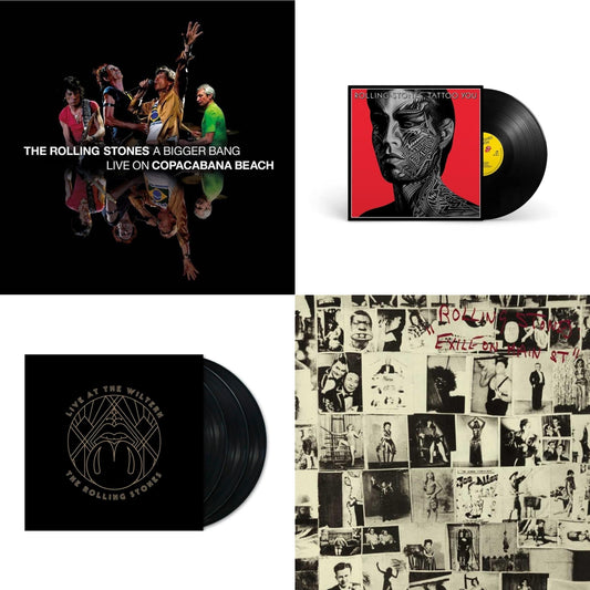 Bigger Bang Live On Copacabana Beach (Multi Color Vinyl/3LP) & Tattoo You (2021 Remaster) & Live At The Wiltern (3LP) & Exile On Main Street (2LP)