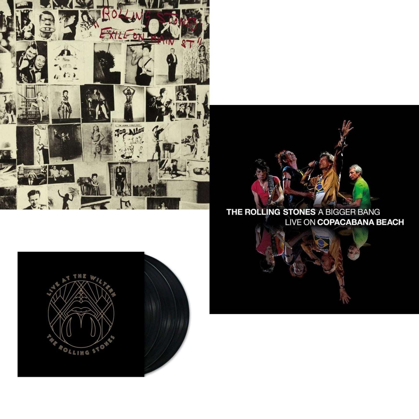 Bigger Bang Live On Copacabana Beach (Multi Color Vinyl/3LP) & Live At The Wiltern (3LP) & Exile On Main Street (2LP)