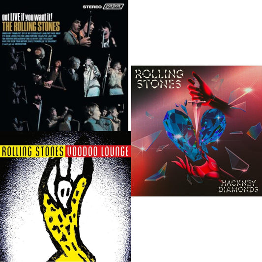 Got Live If You Want It! & Voodoo Lounge (30Th Anniversary) (Red/Yellow Vinyl/2LP) & Hackney Diamonds (1 Year Anniversary/Clear/Blue Splatter Vinyl/2LP)