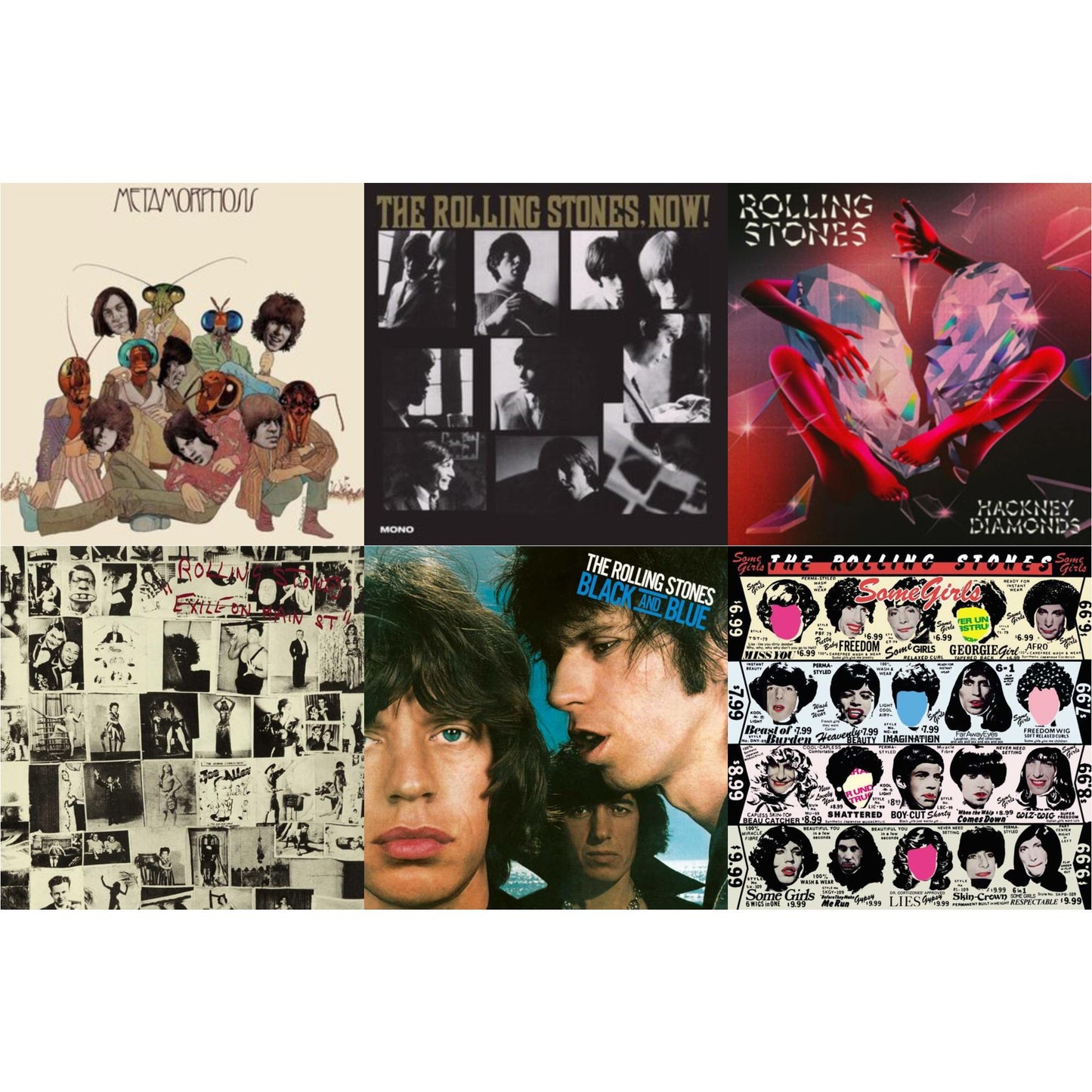 Metamorphosis & Rolling Stones, Now! & Hackney Diamonds & Exile On Main Street (2LP) & Black & Blue & Some Girls