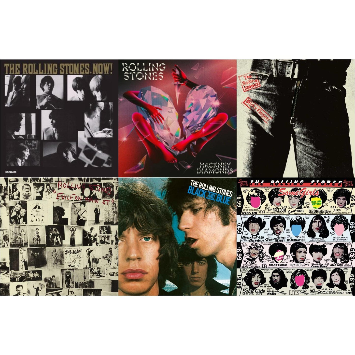 Rolling Stones, Now! & Hackney Diamonds & Sticky Fingers & Exile On Main Street (2LP) & Black & Blue & Some Girls