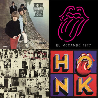 Big Hits (High Tide Green Grass LP Vinyl) & Live At The El Mocambo (4LP) & Exile On Main Street (2LP) & Honk (Translucent Red Vinyl/2LP)