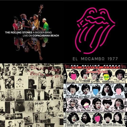Bigger Bang Live On Copacabana Beach (Multi Color Vinyl/3LP) & Live At The El Mocambo (4LP) & Exile On Main Street (2LP) & Some Girls