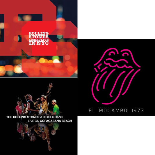 Bigger Bang Live On Copacabana Beach (Multi Color Vinyl/3LP) & Live At The El Mocambo (4LP) & Licked Live In Nyc (White Vinyl/3LP)