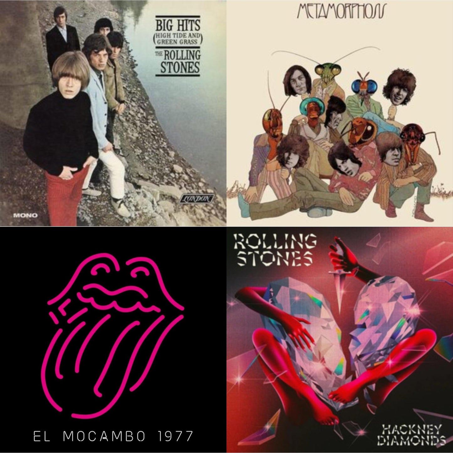 Big Hits (High Tide Green Grass LP Vinyl) & Metamorphosis & Live At The El Mocambo (4LP) & Hackney Diamonds