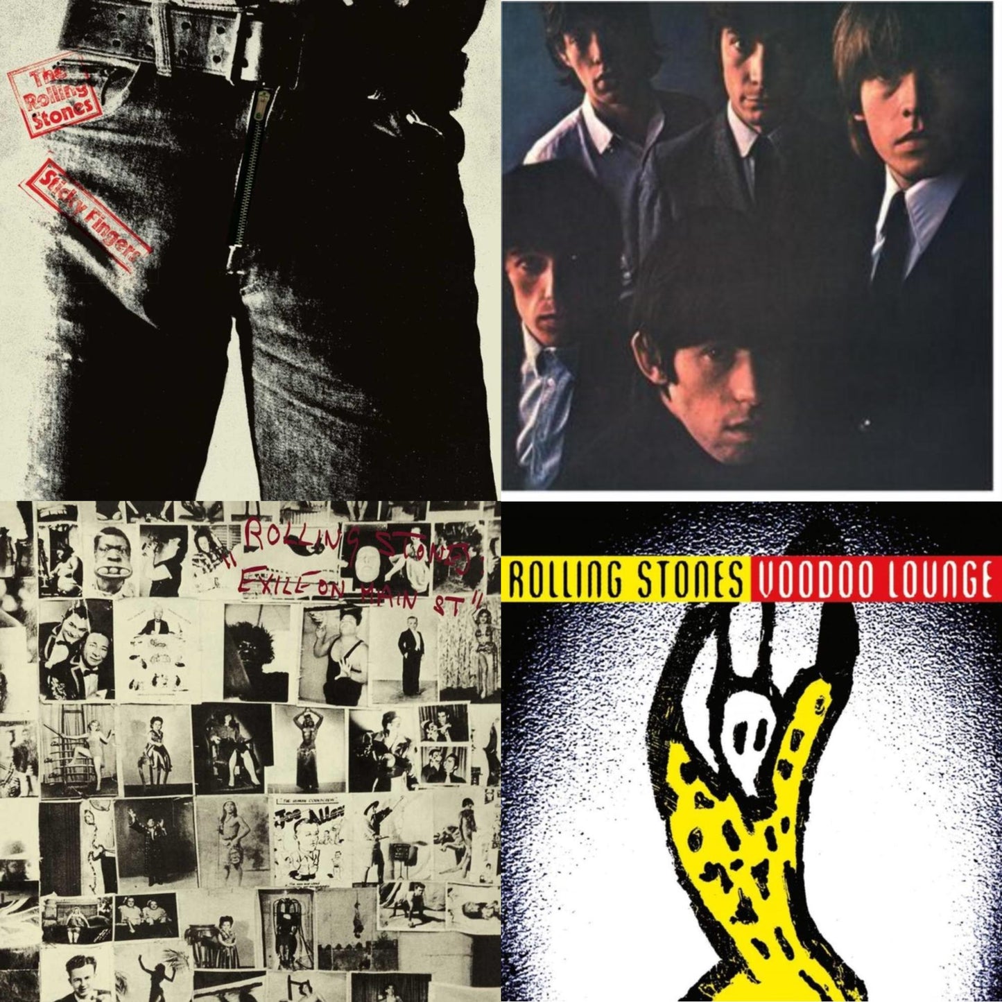 Rolling Stones No.2 (180G) & Voodoo Lounge (30Th Anniversary) (Red/Yellow Vinyl/2LP) & Sticky Fingers & Exile On Main Street (2LP)