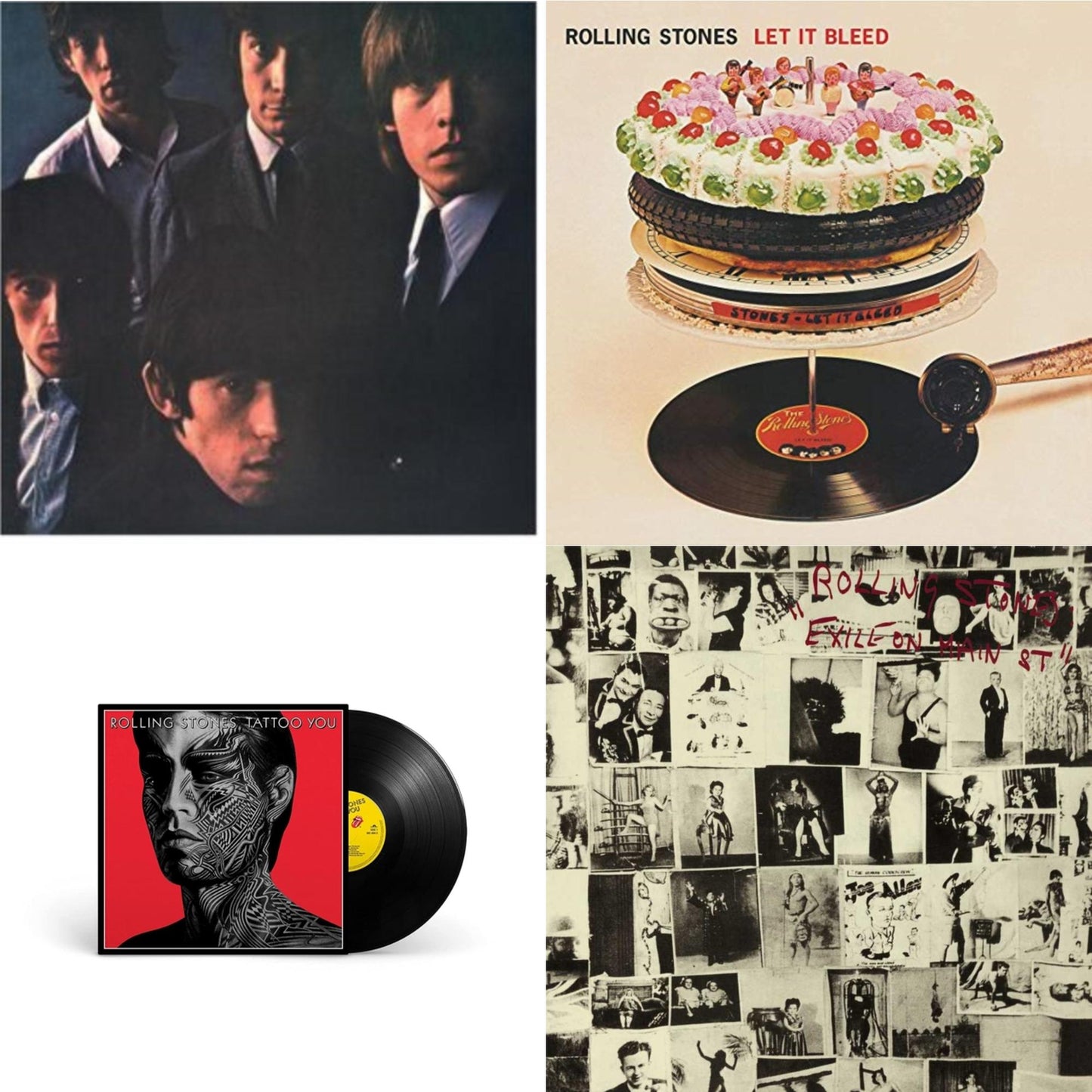Rolling Stones No.2 (180G) & Let It Bleed (50Th Anniversary Edition) & Tattoo You (2021 Remaster) & Exile On Main Street (2LP)