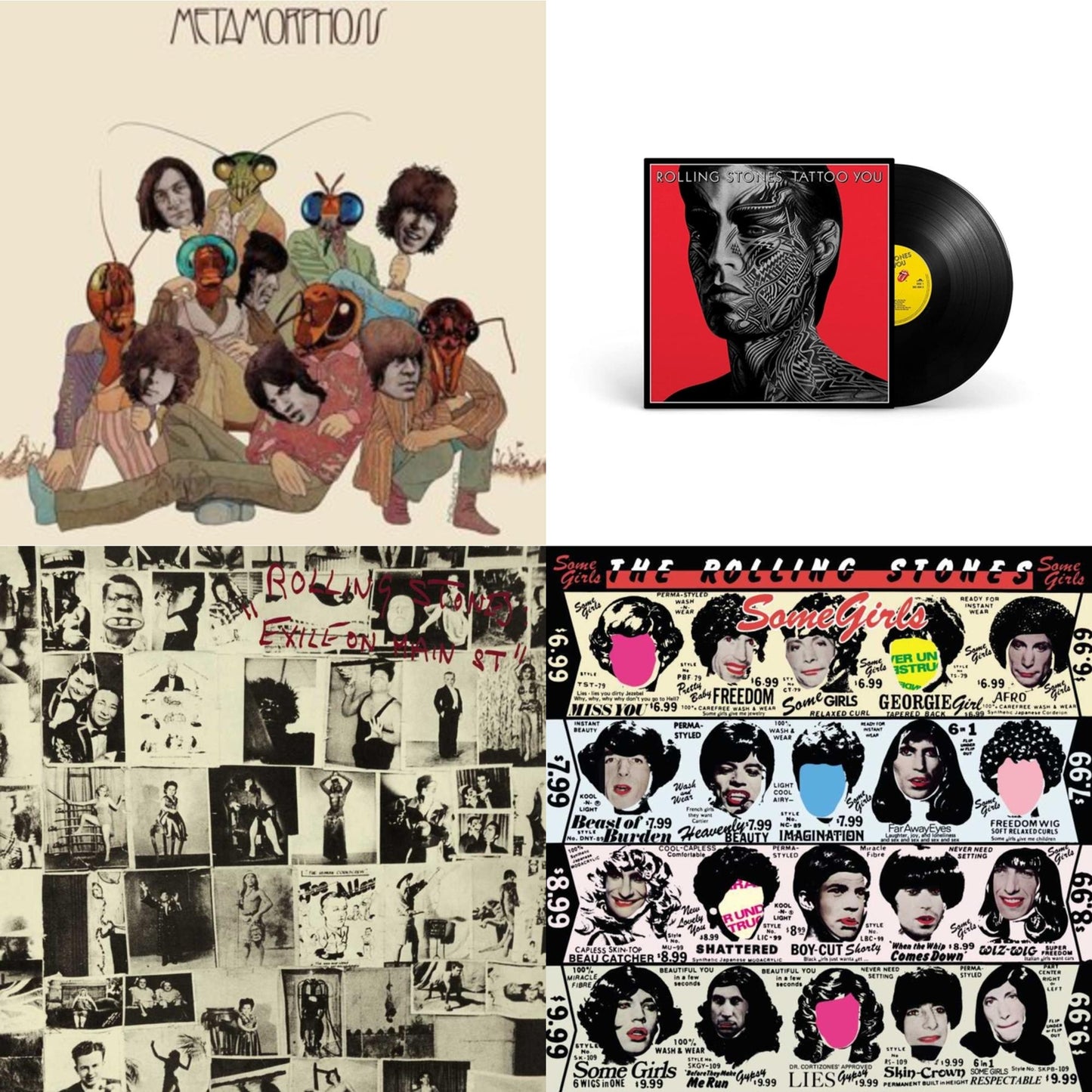 Metamorphosis & Tattoo You (2021 Remaster) & Exile On Main Street (2LP) & Some Girls