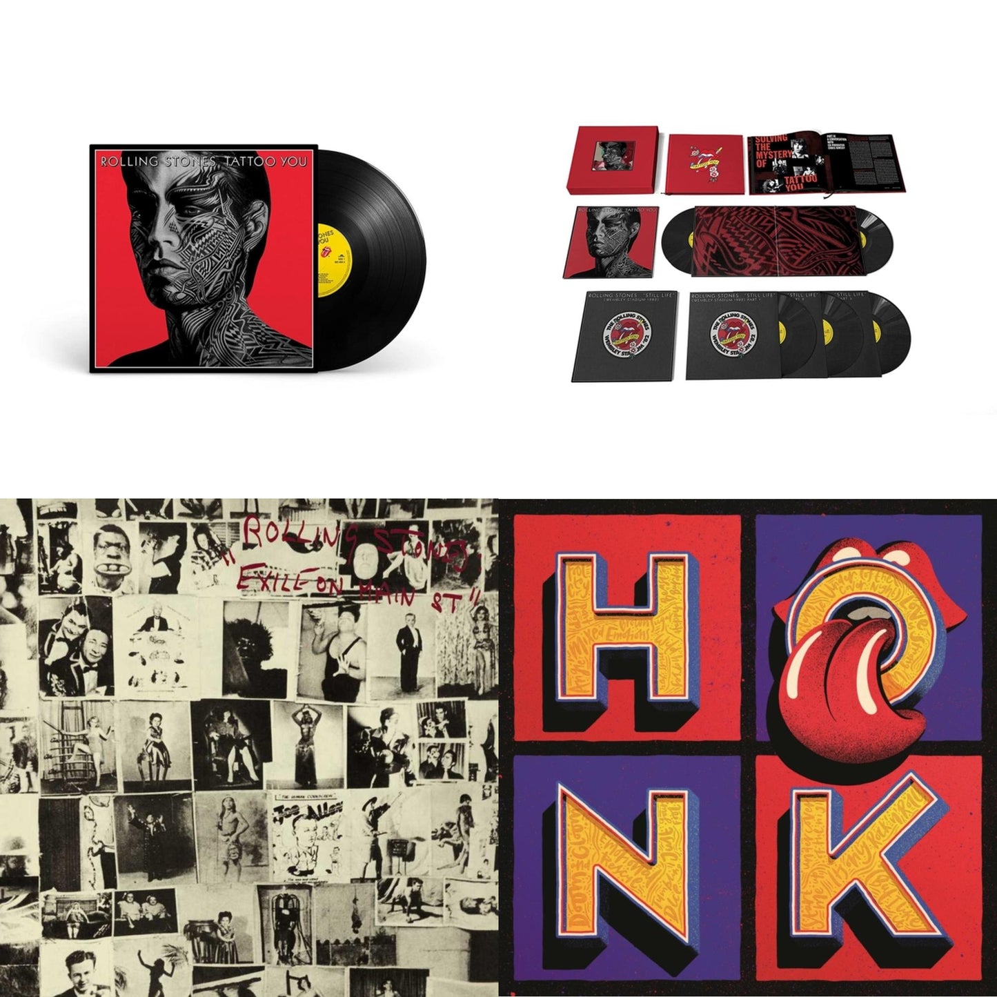 Tattoo You (2021 Remaster) & Tattoo You (2021 Remaster/5LP Box Set) & Exile On Main Street (2LP) & Honk (Translucent Red Vinyl/2LP)