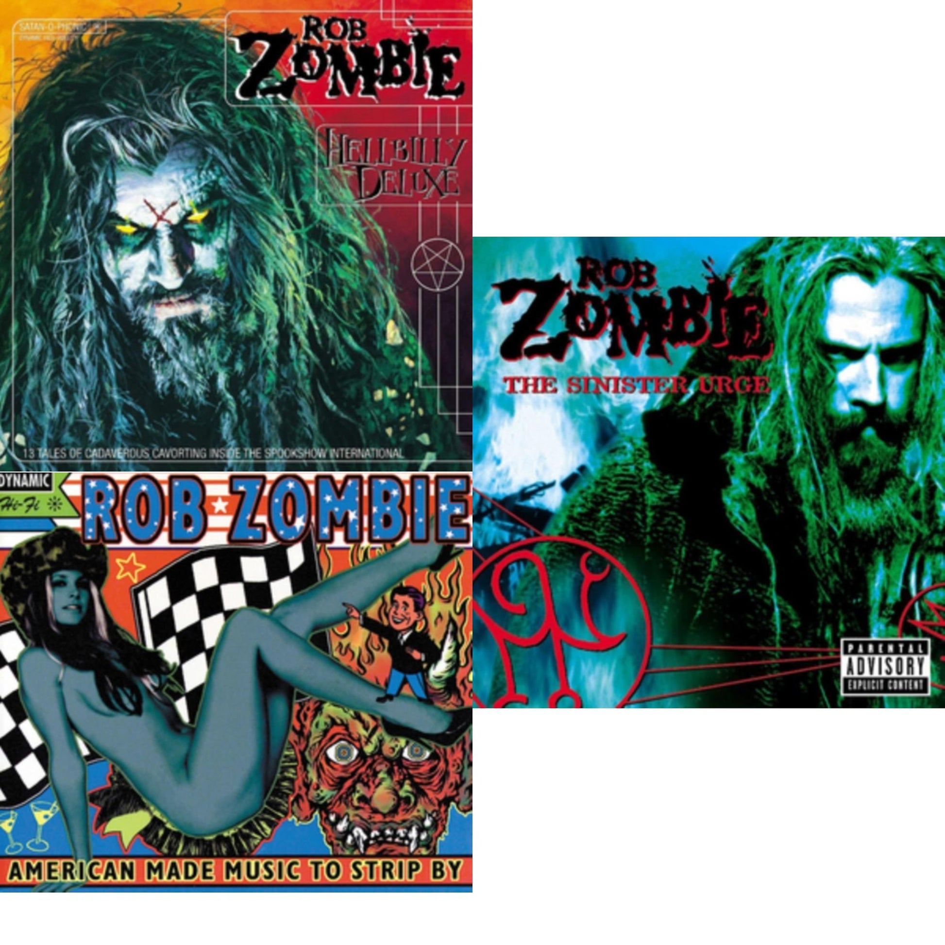This is a 3 LP Vinyl SKU bundle.
1.This LP Vinyl is brand new.Format: LP VinylMusic Style: IndustrialThis item's title is: Hellbilly DeluxeArtist: Rob ZombieLabel: GEFFENBarcode: 602557670721Release Date: 3/30/2018
2.This LP Vinyl is brand new.
