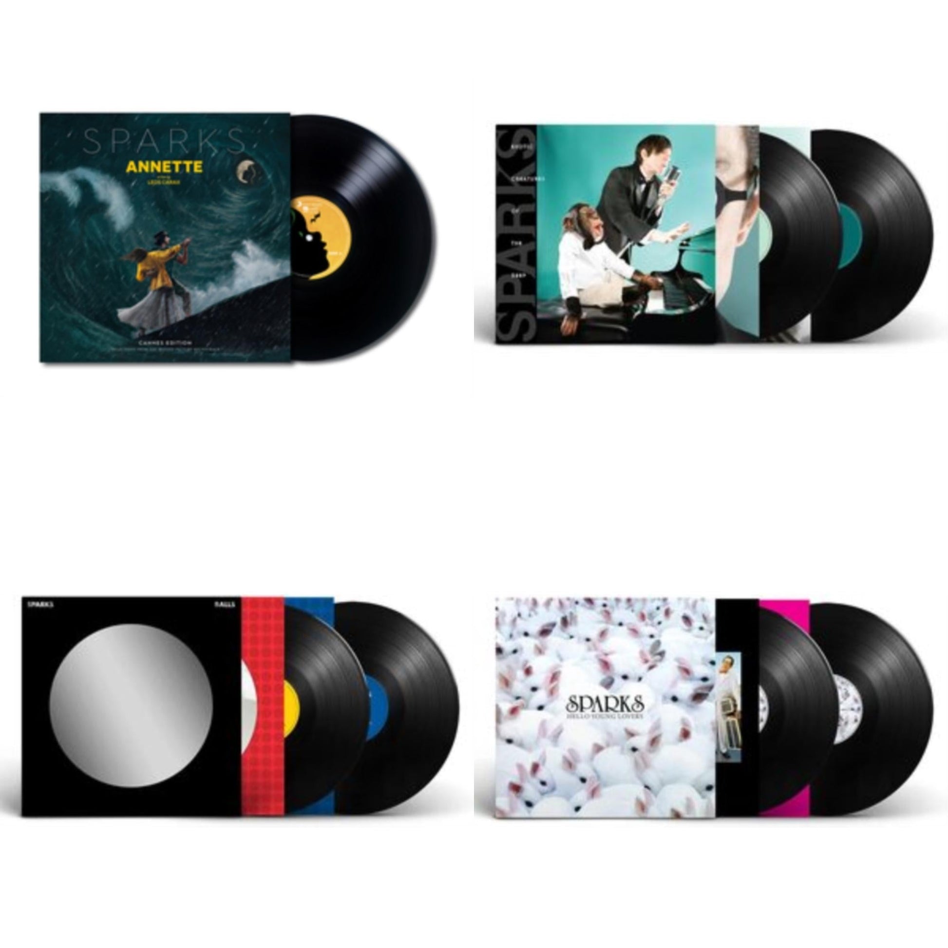 This is a 4 LP Vinyl SKU bundle.
1.This LP Vinyl is brand new.Format: LP VinylMusic Style: SoundtrackThis item's title is: AnnetteArtist: SparksLabel: SONY MUSIC CLASSICALBarcode: 194398819112Release Date: 7/16/2021
2.This LP Vinyl is brand new.