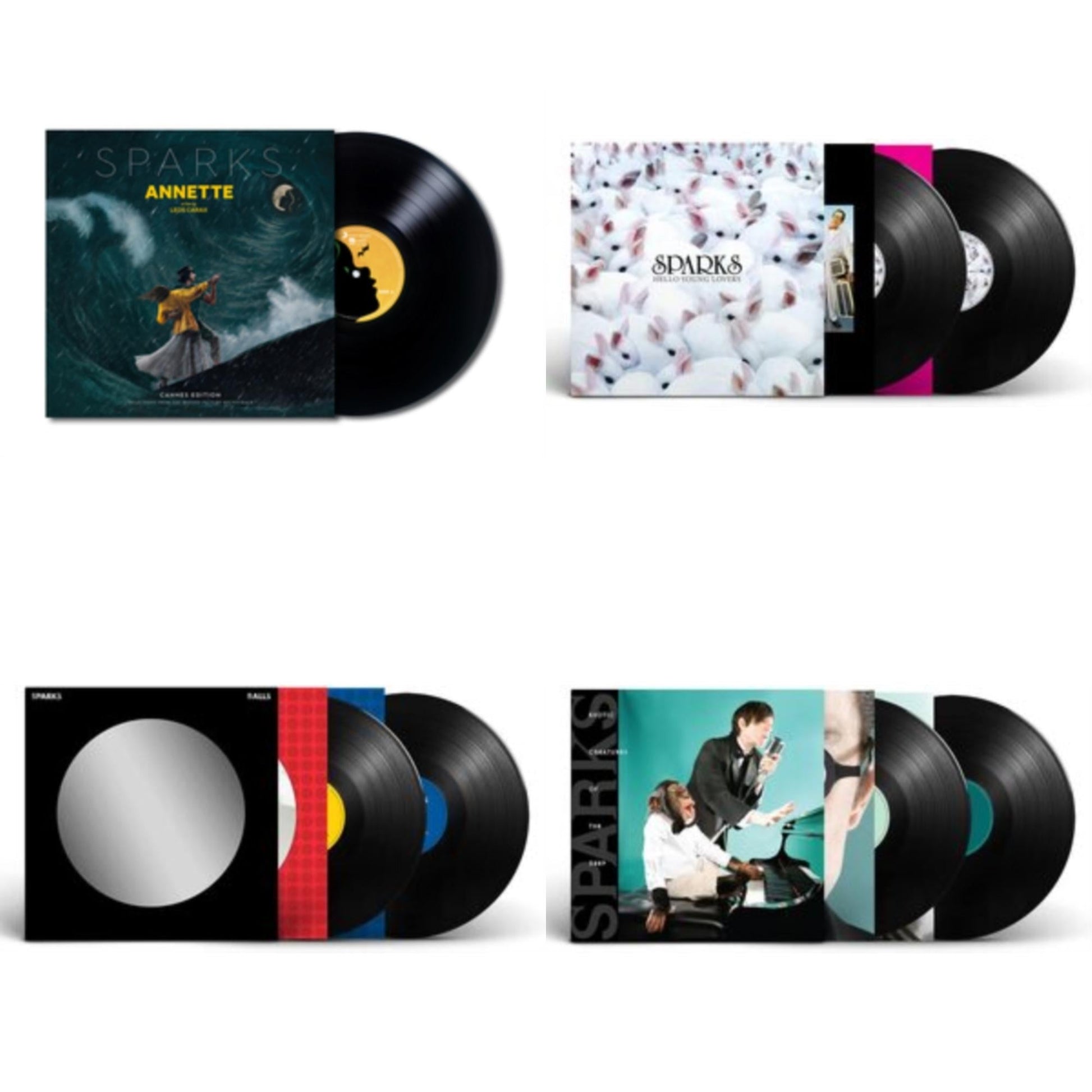This is a 4 LP Vinyl SKU bundle.
1.This LP Vinyl is brand new.Format: LP VinylMusic Style: SoundtrackThis item's title is: AnnetteArtist: SparksLabel: SONY MUSIC CLASSICALBarcode: 194398819112Release Date: 7/16/2021
2.This LP Vinyl is brand new.
