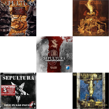 This is a 5 LP Vinyl SKU bundle.
1.This LP Vinyl is brand new.Format: LP VinylMusic Style: ThrashThis item's title is: AgainstArtist: SepulturaLabel: BMG RIGHTS MANAGEMENT (UK) LTDBarcode: 4050538670851Release Date: 10/28/2022
2.This LP Vinyl is brand new.