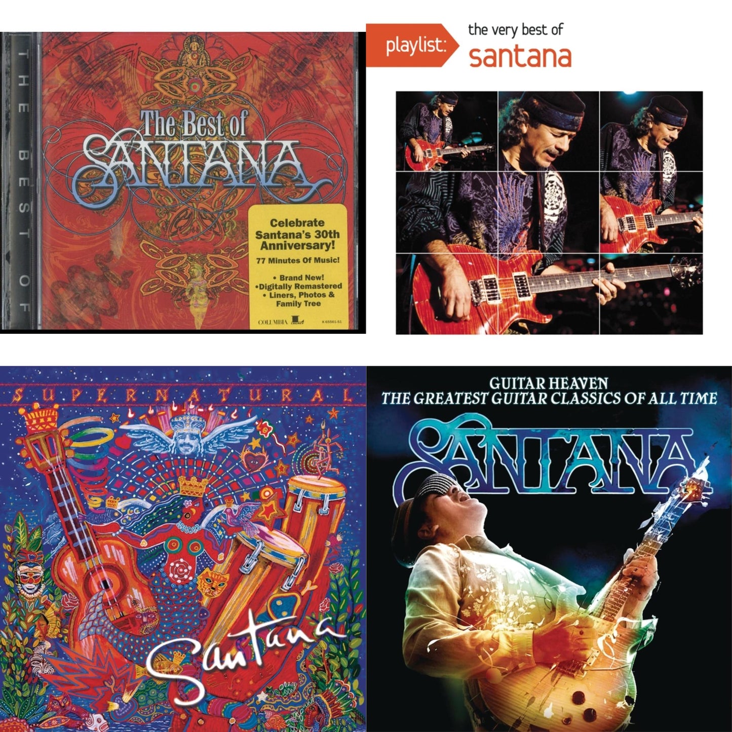 Best Of Santana & Playlist: Very Best Of Santana & Supernatural & Guitar Heaven: Greatest Guitar Classics Of All Time