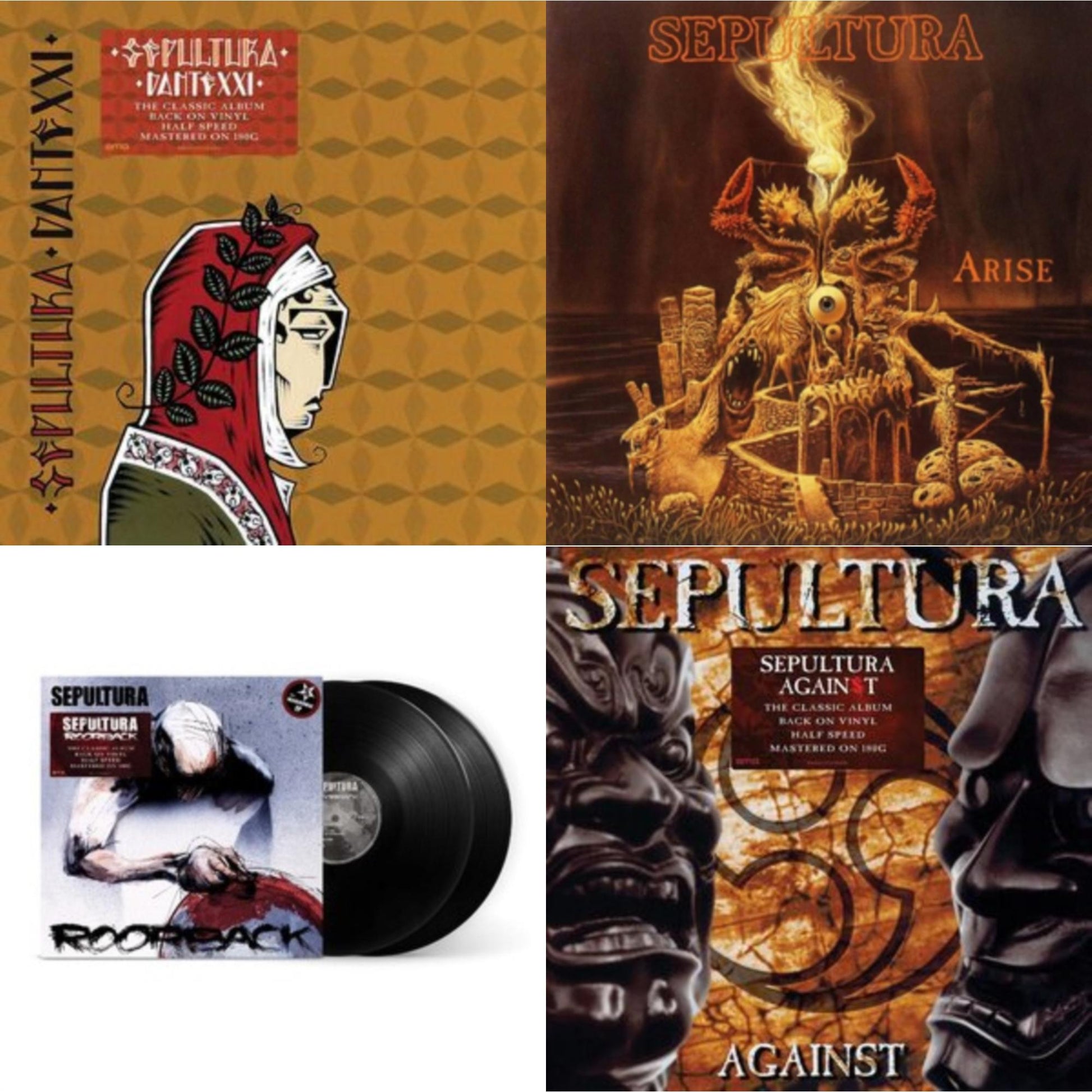 This is a 4 LP Vinyl SKU bundle.
1.This LP Vinyl is brand new.Format: LP VinylMusic Style: ThrashThis item's title is: AgainstArtist: SepulturaLabel: BMG RIGHTS MANAGEMENT (UK) LTDBarcode: 4050538670851Release Date: 10/28/2022
2.This LP Vinyl is brand new.