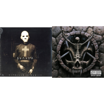 This is a 2 LP Vinyl SKU bundle.
1.This LP Vinyl is brand new.Format: LP VinylMusic Style: ThrashThis item's title is: Diabolus In MusicaArtist: SlayerLabel: AMERICANBarcode: 602537466856Release Date: 12/17/2013
2.This LP Vinyl is brand new.