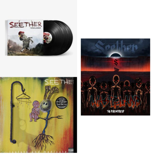 This is a 3 LP Vinyl SKU bundle.
1.This LP Vinyl is brand new.Format: LP VinylMusic Style: Nu MetalThis item's title is: Disclaimer (20Th Anniversary Edition) (3LP)Artist: SeetherLabel: CRAFT RECORDINGSBarcode: 888072452473Release Date: 1/20/2023
2.This LP Vinyl is brand new.