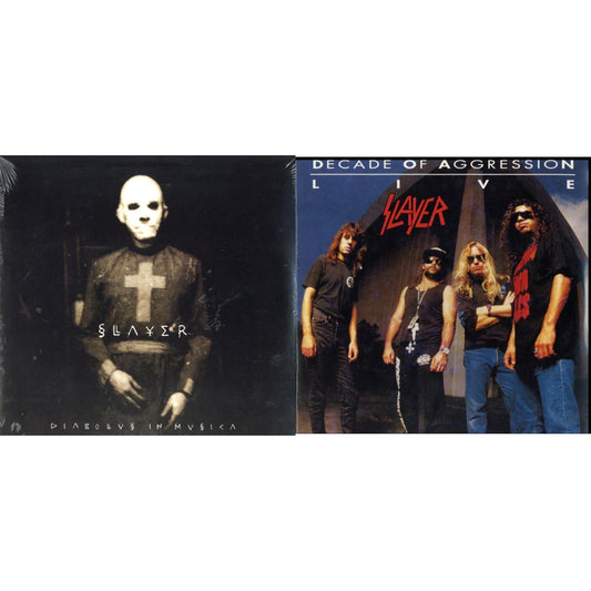 This is a 2 LP Vinyl SKU bundle.
1.This LP Vinyl is brand new.Format: LP VinylMusic Style: ThrashThis item's title is: Diabolus In MusicaArtist: SlayerLabel: AMERICANBarcode: 602537466856Release Date: 12/17/2013
2.This LP Vinyl is brand new.