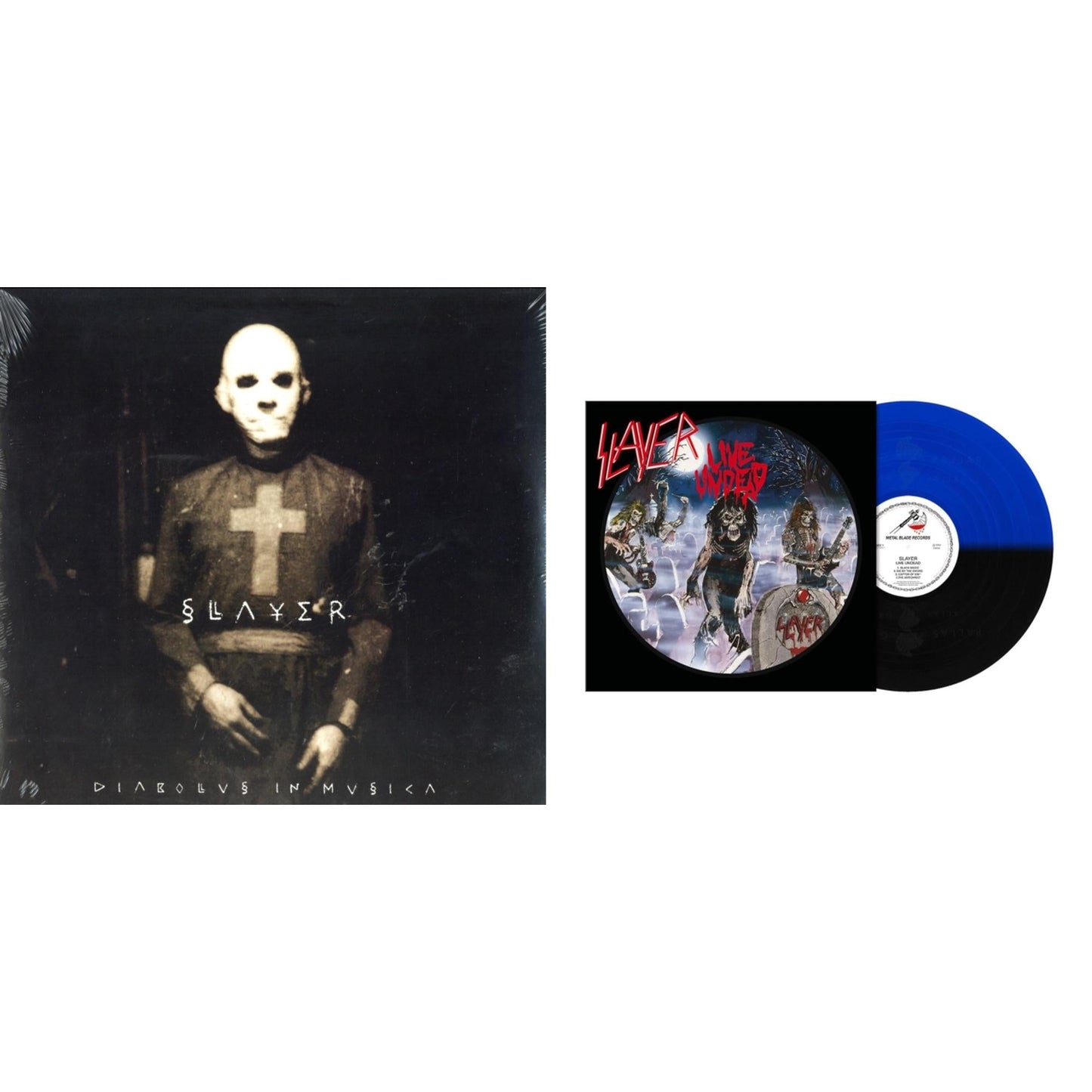 This is a 2 LP Vinyl SKU bundle.
1.This LP Vinyl is brand new.Format: LP VinylMusic Style: ThrashThis item's title is: Live Undead (Midnight Blue & Black Split LP Vinyl)Artist: SlayerLabel: METAL BLADE RECORDSBarcode: 039841578812Release Date: 10/22/2021
2.This LP Vinyl is brand new.