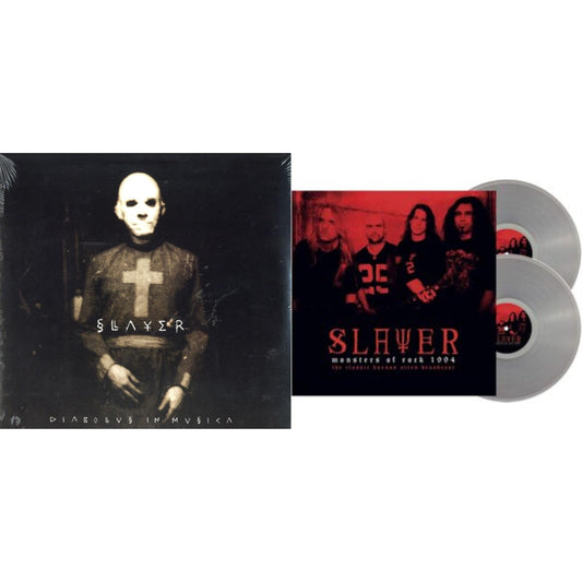 This is a 2 LP Vinyl SKU bundle.
1.This LP Vinyl is brand new.Format: LP VinylMusic Style: ThrashThis item's title is: Diabolus In MusicaArtist: SlayerLabel: AMERICANBarcode: 602537466856Release Date: 12/17/2013
2.This LP Vinyl is brand new.