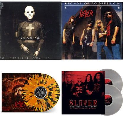 This is a 4 LP Vinyl SKU bundle.
1.This LP Vinyl is brand new.Format: LP VinylMusic Style: ThrashThis item's title is: Diabolus In MusicaArtist: SlayerLabel: AMERICANBarcode: 602537466856Release Date: 12/17/2013
2.This LP Vinyl is brand new.