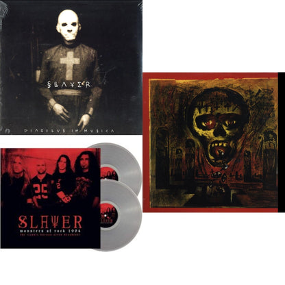 This is a 3 LP Vinyl SKU bundle.
1.This LP Vinyl is brand new.Format: LP VinylMusic Style: ThrashThis item's title is: Diabolus In MusicaArtist: SlayerLabel: AMERICANBarcode: 602537466856Release Date: 12/17/2013
2.This LP Vinyl is brand new.