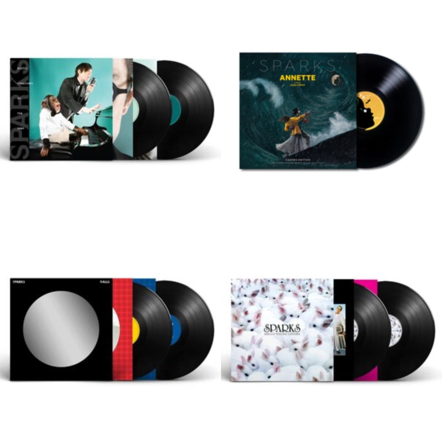 This is a 4 LP Vinyl SKU bundle.
1.This LP Vinyl is brand new.Format: LP VinylMusic Style: Alternative RockThis item's title is: Exotic Creatures Of The Deep (2LP)Artist: SparksLabel: BMG RIGHTS MANAGEMENT (UK) LTDBarcode: 4050538697025Release Date: 5/27/2022
2.