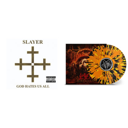 This is a 2 LP Vinyl SKU bundle.
1.This LP Vinyl is brand new.Format: LP VinylMusic Style: ThrashThis item's title is: God Hates Us AllArtist: SlayerLabel: AMERICANBarcode: 602537467723Release Date: 12/17/2013
2.This LP Vinyl is brand new.