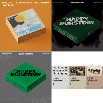 Spill The Feels - Seventeen 12Th Mini Album (Feel You Ver.) & Seventeen 5Th Album Happy Burstday (New Escape Ver.) & Seventeen 5Th Album Happy Burstday (New Myself Ver.) & Going Seventeen (Reissue)
