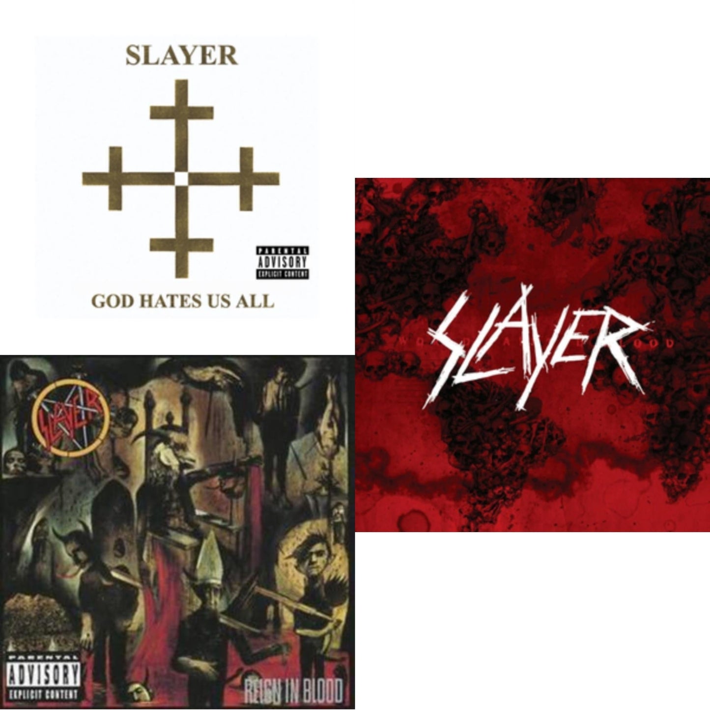 God Hates Us All & Reign In Blood & World Painted Blood