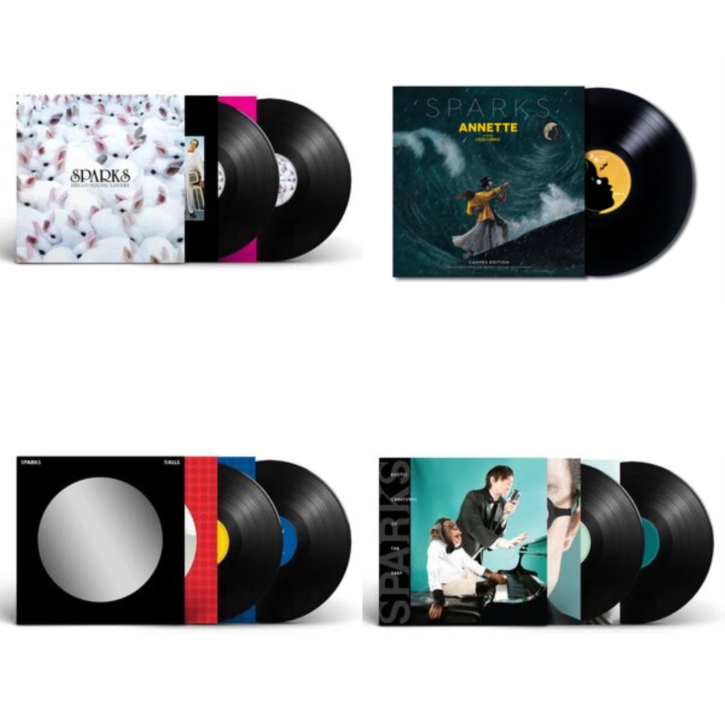 This is a 4 LP Vinyl SKU bundle.
1.This LP Vinyl is brand new.Format: LP VinylMusic Style: SoundtrackThis item's title is: AnnetteArtist: SparksLabel: SONY MUSIC CLASSICALBarcode: 194398819112Release Date: 7/16/2021
2.This LP Vinyl is brand new.