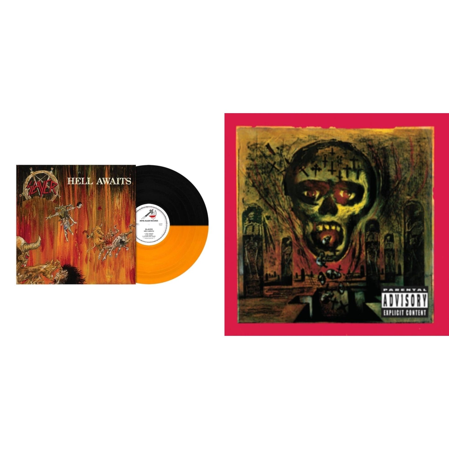 Hell Awaits (Transparent Orange & Black Split LP Vinyl) & Seasons In Abyss