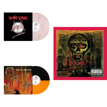 Haunting The Chapel (Red & White Marbled LP Vinyl) & Hell Awaits (Transparent Orange & Black Split LP Vinyl) & Seasons In Abyss