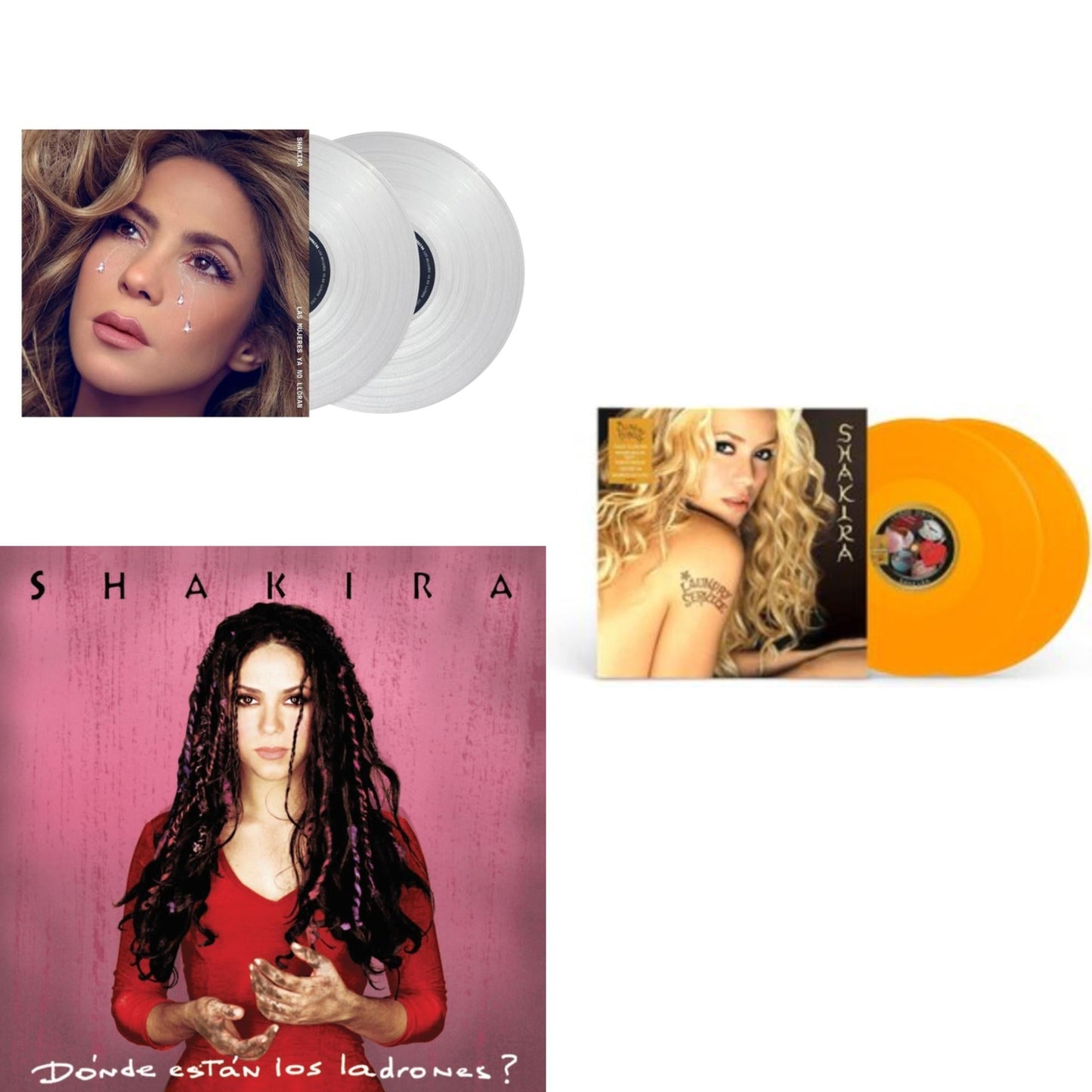 This is a 3 LP Vinyl SKU bundle.
1.This LP Vinyl is brand new.Format: LP VinylMusic Style: ReggaetonThis item's title is: Las Mujeres Ya No Lloran (2LP/Diamond Clear Vinyl)Artist: ShakiraLabel: Sony Music LatinBarcode: 196588810015Release Date: 3/22/2024
2.This LP Vinyl is brand new.