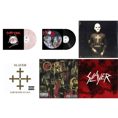 Haunting The Chapel (Red & White Marbled LP Vinyl) & Live Undead (180G) & Diabolus In Musica & God Hates Us All & Reign In Blood & World Painted Blood