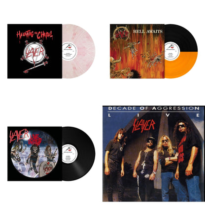 Haunting The Chapel (Red & White Marbled LP Vinyl) & Hell Awaits (Transparent Orange & Black Split LP Vinyl) & Live Undead (180G) & Live: Decade Of Aggression