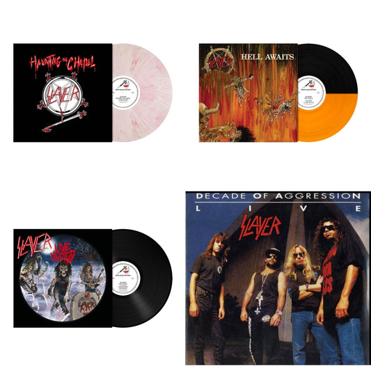 Haunting The Chapel (Red & White Marbled LP Vinyl) & Hell Awaits (Transparent Orange & Black Split LP Vinyl) & Live Undead (180G) & Live: Decade Of Aggression
