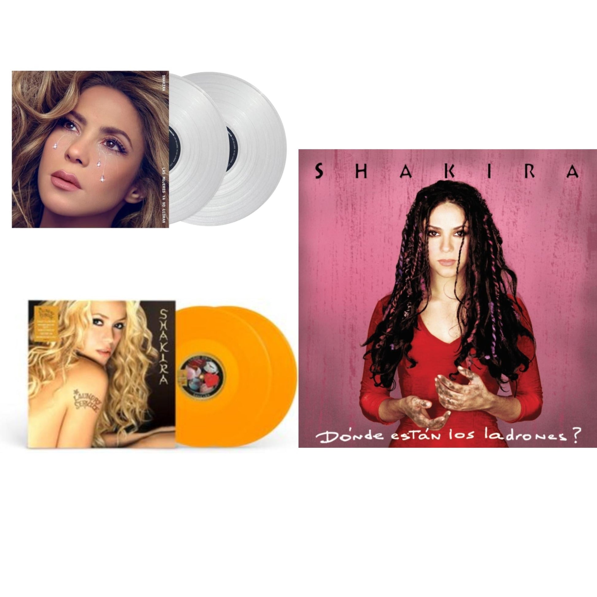This is a 3 LP Vinyl SKU bundle.
1.This LP Vinyl is brand new.Format: LP VinylMusic Style: ReggaetonThis item's title is: Las Mujeres Ya No Lloran (2LP/Diamond Clear Vinyl)Artist: ShakiraLabel: Sony Music LatinBarcode: 196588810015Release Date: 3/22/2024
2.This LP Vinyl is brand new.