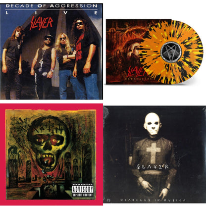 This is a 4 LP Vinyl SKU bundle.
1.This LP Vinyl is brand new.Format: LP VinylMusic Style: ThrashThis item's title is: Diabolus In MusicaArtist: SlayerLabel: AMERICANBarcode: 602537466856Release Date: 12/17/2013
2.This LP Vinyl is brand new.