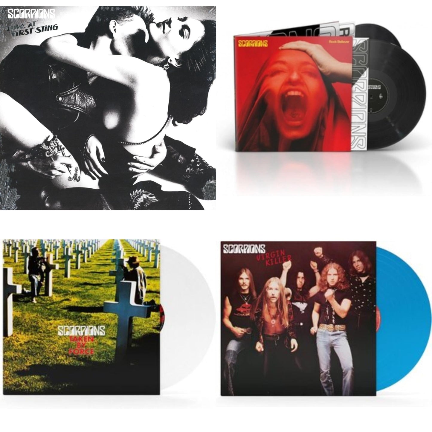 This is a 4 LP Vinyl SKU bundle.
1.This LP Vinyl is brand new.Format: LP VinylThis item's title is: Love At First StingArtist: ScorpionsBarcode: 602547528049Release Date: 12/4/2015
2.This LP Vinyl is brand new.